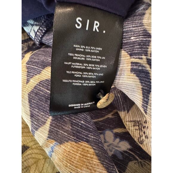 SIR. Lillian Open Back Mini Dress Size M 2 Delia Print - Picture 14 of 17